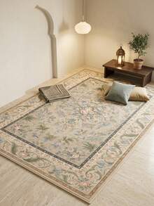 1 Buah Karpet Area Motif Bunga Vintage Bahan Kasmir Imitasi, Dapat Dicuci dengan Mesin, Gaya Pedesaan Eropa, Karpet Persegi Panjang Lembut, Dekorasi Rumah Ruang Tamu dan Kamar Tidur, Dapat Digunakan Sepanjang Musim, Dekorasi Rumah yang Estetis - MultiWarna - View 5