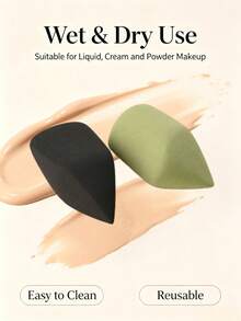 2/4/8/10PCS Multi-Sided Irregular Makeup Sponge, Wet & Dry Dual Use Cosmetic Blender With Large Flat Surface & Triangle Tip, Precision Detail Blending For Foundation & Concealer, Soft Makeup Tool - Multicolor - View 12