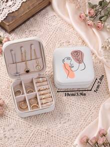 Artistic Linear Jewelry Box-Portable Jewelry Organizer For Women – Ideal For Business Trips, Travel, Commuting-Gift For Bridesmaids, Best Friends - Artistic Line - View 13