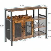 Freestanding Wine Racks & Cabinets - Brown - View 2