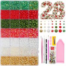28 Grids Christmas Flatback Rhinestone & Pearl Kit, Xmas Nail Art Gems With Upgraded Tools, DIY Embellishments For Manicure, Shoes, Water Bottles & Phone Case Decor - Multicolor - View 4