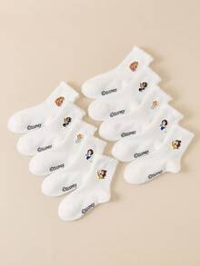 Disney Princess Socks 1/5/10 Grils Warm Fluffy Socks, Soft Fuzzy Cozy Mid-Calf Socks, Breathable Plush Lining Sleep Socks For Cold Weather - Multicolor - View 9