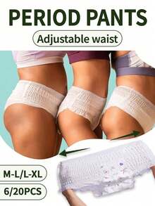 1/3/6/12pcs, Menstrual Panties, Daily Wear, Adjustable, Non-Tight, Comfortable & Soft, Sanitary Pads, Ultra-Thin & Breathable, Leak-Proof & Quick-Absorbing, Suitable For Period Travel - 1 Piece - View 2