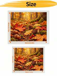 Adult & Beginner Digital Oil Painting Kit, Autumn Forest, Easy Acrylic Painting Supplies (Includes Brushes & Paints), Suitable For Home Decor, Ideal Gift For Holiday. - Sets - View 8
