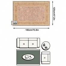 1 chiếc thảm trải sàn giả cashmere họa tiết dây leo và hoa, giặt máy được, phong cách đồng quê Pháp châu Âu vintage, hình chữ nhật mềm mại, trang trí phòng khách phòng ngủ gia đình, dùng cho mọi mùa, decor nhà thẩm mỹ - Nhiều màu - Xem 16