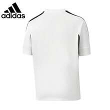 Adidas Men's Short Sleeve Summer Cool Breathable Loose Fit Crew Neck Colorblock Sports T-Shirt KQ5311 - White - View 3