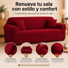 Sofa Slipcovers - Red - View 8