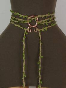 1 PC Hohemian Rope Belt With Buckle For Women , Boho Chic Waist Chain For Long Dresses, Wedding, Party And Cosplay Accessory Halloween - ZSJ - View 10