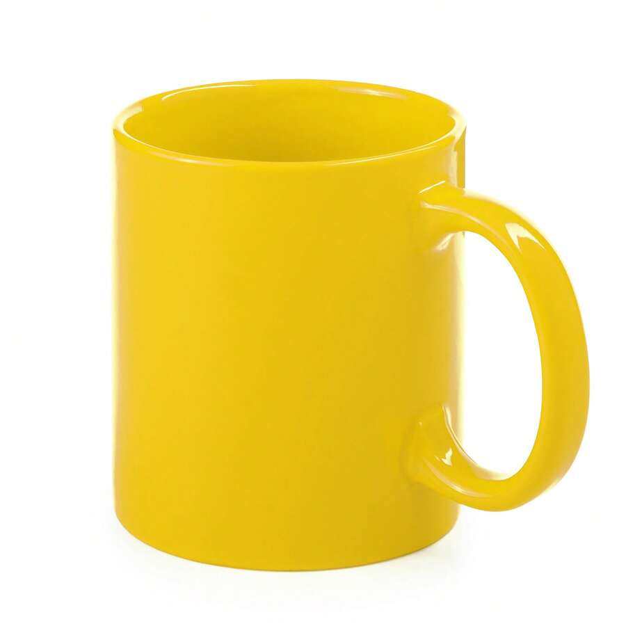 Dam Ceramic Mug 370 Ml Glossy Enamel - Yellow - View 1