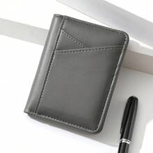 1pc Men's Short Wallet, Fashionable Slim Soft Wallet, Large Capacity Multi-Card Slots, Can Store Large Bills, Minimalist Coin Purse, Credit Card/Bank Card/ID Card/Photo Slot/Phone, Business Casual Style, Ideal Gift For Men's Birthday Or Partner, Fashionable Youth Style Suitable For Men And Women. Large Capacity Multi-Card Slots - Multicolor - View 11