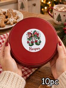 10/20/40pc Personalized Elf Boot Christmas Gift Tag Stickers, Custom Holiday Gift Labels, Name Stickers For Presents, Christmas Package Labels, Elf Gift Tags,Christmas Gift - White - View 9