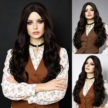 Multicolor Long Curly Wavy Synthetic Wigs For Women - Heat Resistant Cosplay Party Daily Hairpieces For Halloween Dress‑Up - Multicolor - View 4