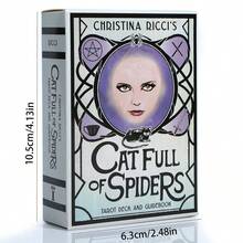 Cat Full Of Spiders Playing Card For Divination Party Game - Grey - View 1