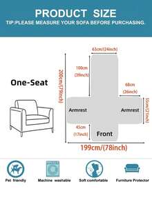1pc Thick Plush Wavy Pattern Single Person Recliner Chair Pad, Manual Reclining Rocking Chair Protector, Armrest & Backrest Integrated Sofa Cover, Non-Slip Anti-Shift Wear-Resistant, Anti-Scratch Pet-Friendly, Machine Washable All-Season, Multi-Color Options For Living Room Bedroom Single Person Slouchy Sofa Protective Cover - Green - View 12