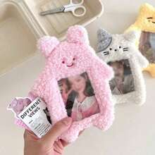 1pc Butter Cat Shaped Plush Rabbit Campus Card Holder, Portable Hanging Card Pouch, Suitable For Meal Card/Bus Card/Work ID, Idol Card Display & Storage, Back To School Season - Card Sleeve - View 6