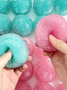 DAFENNI 1pc Large Slow Rising Fructose Slush Squishy Ball With Rustling Sound, ASMR Stress Relief Squeeze Fidget Toy, Colorful Sensory Toy, Halloween Christmas Party Favors Gift For Family Friends Kids Adults - Multicolor - View 2