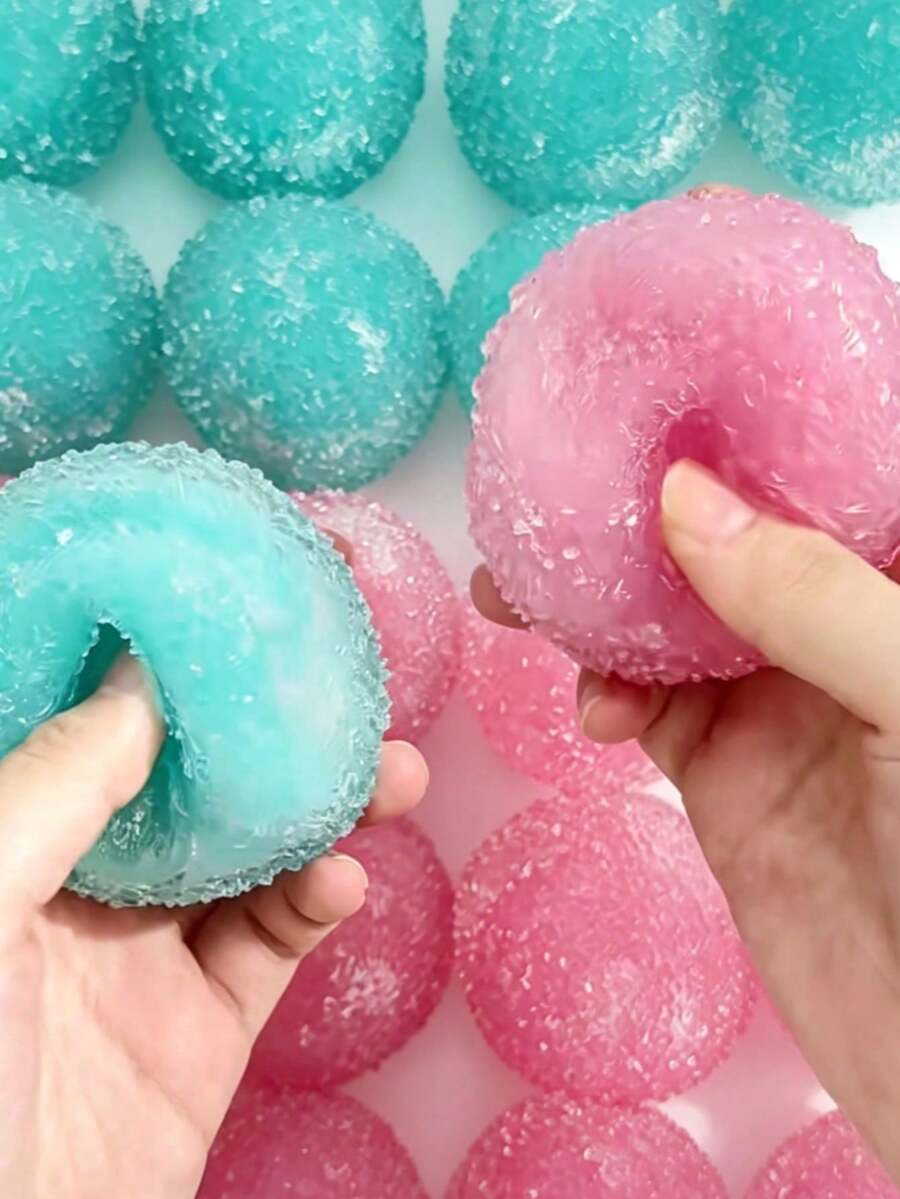 DAFENNI 1pc Large Slow Rising Fructose Slush Squishy Ball With Rustling Sound, ASMR Stress Relief Squeeze Fidget Toy, Colorful Sensory Toy, Halloween Christmas Party Favors Gift For Family Friends Kids Adults