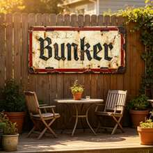 2D 1件裝 Bunker Fun 復古城堡警告木製標誌，適用於庭院牆面裝飾、圍欄、車庫、室內牆面裝飾，絕佳禮物/無需用電 - TM58 - 查看 7