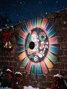 2pcs Christmas Solar Mandala Projection Wall Lights, LED Christmas Wall Lights, Outdoor Projection Lights, Suitable For Garden, Patio, Fence, Home, Party, Porch, Railing, Wall, Stairs, Hallway, Steps And Christmas Decoration - Mandala Wall Sconce - View 13