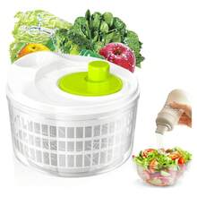 Escurridor de Verduras, Escurridor de Ensalada de Plástico Gran Capacidad, Fácil de Usar para Cocina, Lavar y Secar Lechuga y Hortalizas - L - Ver 10