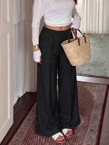 Women Pants - Black and White - View 2