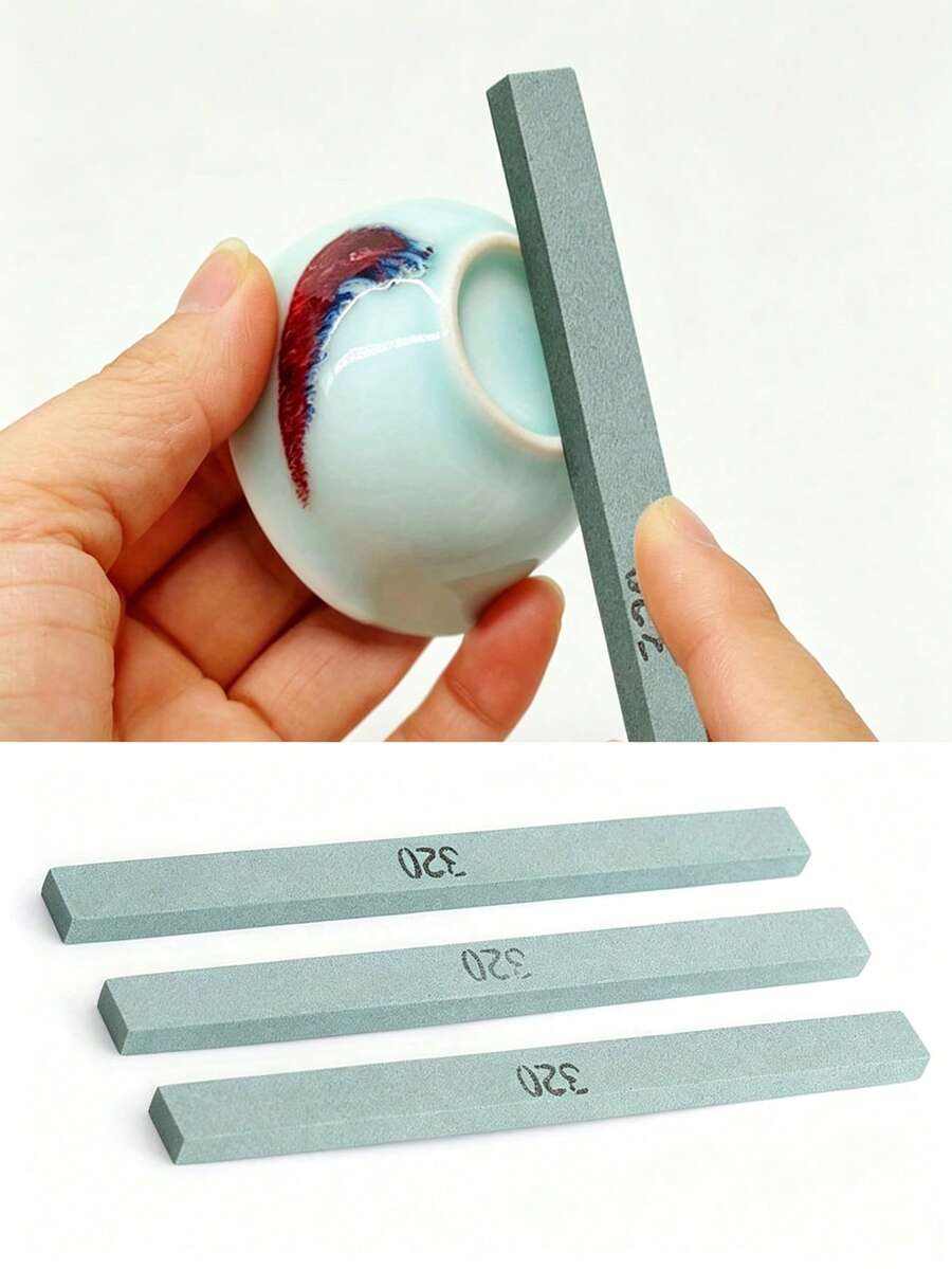 1pc Ceramic Polishing Stone, Coarse Grinding Stone, Pottery Glaze Polishing Tool, Handmade Grinding Accessory For Pottery Enthusiasts And Beginners, Halloween Thanksgiving Christmas Handmade Craft Making - Multicolor - View 1