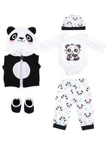16-18 Inch Children's Doll Clothes Set, Cat & Elephant Animal Element Outfits, Multi-Piece Set To Meet Various Needs, Plush Doll Costume, Reborn Doll Clothing Set, Holiday & Birthday Gift - Multicolor - View 13