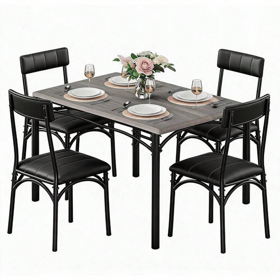 Dining Table & Chair Sets - Grey - View 1