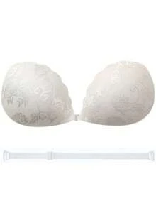 YIYANG 3 Pairs Invisible Push-Up Silicone Bras With Shoulder Straps | Washable, Backless, Strapless, Suitable For Wedding Dresses And Swimwear (Random Colors) - Multicolor - View 17
