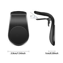 1pc L-Shaped Magnetic Car Phone Holder, Suitable For Car GPS Navigation, Can Be Installed On Air Vent - A - View 6