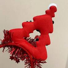 1pc Santa Claus Colorful Striped Headband, Christmas Tree Shaped Atmosphere Prop, Suitable For Holiday Party Makeup Ball Hair Accessory - Multicolor - View 10