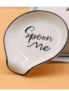 Ceramic Spoon Rest Restaurant Soup Spoon Holder Kitchen Storage Spoon Tray Creative Shaped Spoon Pad - White - View 7