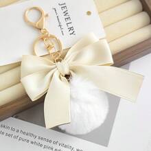 1pc Bowknot Keychain Pendant, Bag Charm, Cute Phone Charm, Women's Keychain Accessory - Multicolor - View 2