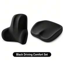 2pcs Car Seat Comfort Set, Memory Foam Lumbar Support Pillow And Ergonomic Seat Cushion, Suitable For Daily Commute And Long-Distance Driving - Lumbar Support and Seat Cushion Set - View 6