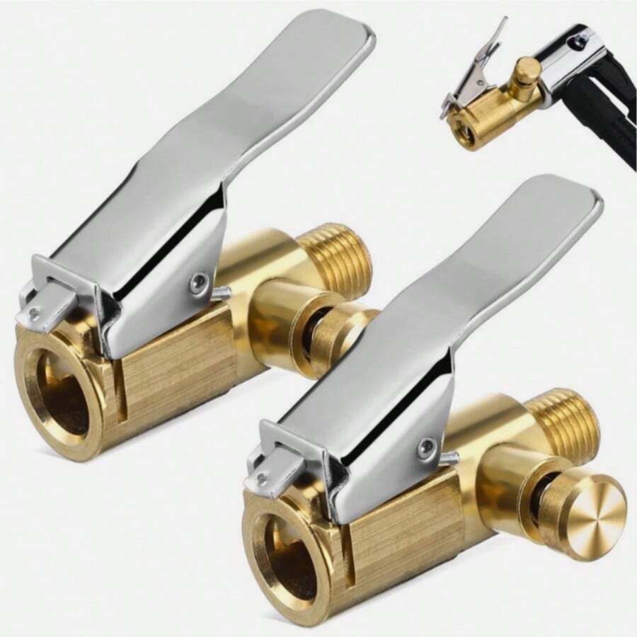 2X Tire Chuck Air Quick Connect Adapter Compressor Lock Inflate - 2 Pcs - View 1