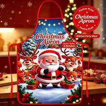 Christmas Santa Claus Decorative Apron, Waterproof Home Christmas Decoration Apron - Multicolor - View 5