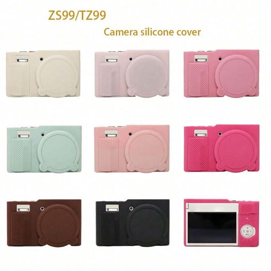 Canboc Protective Case For LUMIX ZS99/TZ99 Compact Camera, ZS99 Soft Silicone Cover With Detachable Lens Cap, Multiple Colors, Camera Protective Case - Multicolor - View 1
