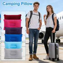 Set Bantal Udara Portabel Besar 3 Buah, Cocok untuk Pesawat, Mobil, Kereta Api, Tidur Siang di Kantor dan Berkemah, (2 Bantal Tiup dan 1 Pompa Udara) Set Istirahat Kompak Ultra Ringan, Cocok untuk Perjalanan dan Aktivitas Luar Ruangan, Warna Pompa Udara Acak - MultiWarna - View 6