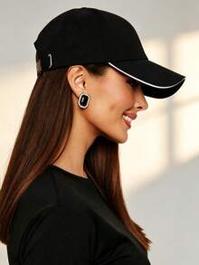 1pc Unisex Solid Color Baseball Cap, Casual Versatile Breathable Sun Protection, Suitable For Daily Wear, Fashionable And Versatile, Can Be Used As Vacation Sun Hat/Holiday Gift - Solid Color Baseball Cap - View 3