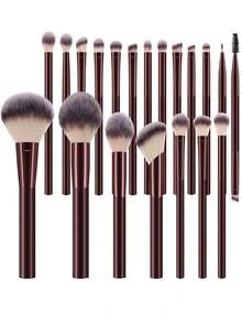 20/22/36Pcs Total Makeup Tools Kit, 20Pcs Makeup Brushes Set, Soft Synthetic Hair Cosmetic Brushes For Face & Eyes, Includes Makeup Sponges, Triangle Powder Puffs, Mini Puffs, Makeup Brush Cleaning Bowl, Multifunctional Cosmetic Accessories For Daily - Multicolor - View 13