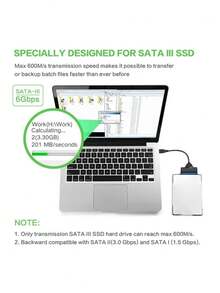 SATA To USB 3.0 / 2.0 Cable For 2.5 Inch External HDD SSD Hard Drive SATA 3 22 Pin Adapter USB 3.0 To Sata III Cord Up To 6 Gbp - View 6