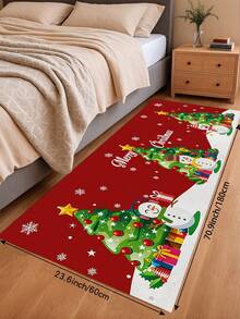 1/2pcs Christmas Kitchen Decor Rugs, Christmas Tree & Snowman Pattern, Winter Kitchen Rugs And Mats, Non-Slip Washable Absorbent Kitchen Accessories Decor Mats, Christmas Holiday Gift! - Multicolor - View 15