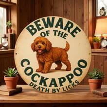 2D 1件裝 Beware Of Dog Roosterappoo 木製警告標誌，適用於庭院牆面裝飾、圍欄、車庫、室內牆面裝飾，絕佳禮物/無需用電 - TM40 - 查看 9