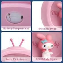 MINISO Sanrio Licensed TV-Shaped Night Light, Cute 3D Character Desk Lamp, Bedroom Tabletop Decor, Birthday And Holiday Gift For Girls - - Pink - View 4
