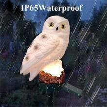 Solar Powered Owl Lawn Light Plastic Realistic Craft Outdoor Glowing Decorative Lamp Garden Landscape Light Light Control Sensor Ground Stake Light Animal Model Landscape Light Festival Atmosphere Light - Resin Owl Lawn Light - View 4