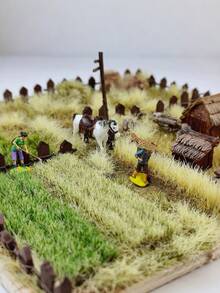 1 Box 5pcs Seasonal Mini Artificial Grass Tuft Model, 4 Colors 2.36*4.15in Realistic Sand Table Grass, Suitable For Various Scene Decoration, Train Track Miniature Landscape Model, Garden Model Landscape And Architectural Scene Layout DIY Material, Miniature Accessories - 1 Box Of Grass Tufts - View 5
