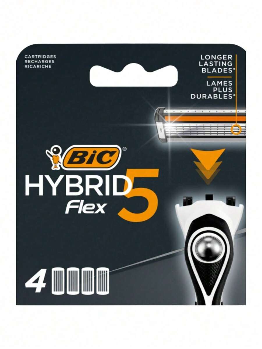 BIC Hybrid Flex 5 Razor Cartridges – 4 Packs - Black - View 1
