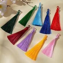 10pcs 8cm Tassel With Jump Ring - Chinese Knot Bookmark And DIY Pendant Ornament, Mini Tassel For Jewelry Making, Earrings And Handmade Decoration - 8cm Loop Tassel - View 2