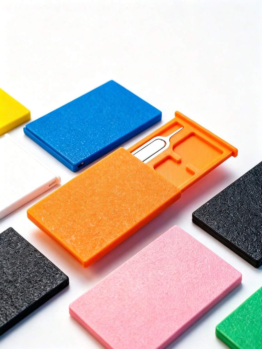 Sliding SIM Card And TF Card Holder, Ultra-Thin Portable SIM Card Storage Box, Anti-Loss Plastic Card Organizer, Phone Travel Accessory, Mini Storage Box - View 1