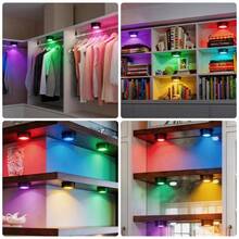 1/3pcs RGB Wireless Magnetic Drawing Lamp, 13 Color Modes And 2 RGB Dynamic Modes, Remote Control Dimming Atmosphere Lamp, Magnetic Battery Wall Lamp, With Timer Function, Bedroom Gallery Decorative Wall Lamp (Batteries Not Included) - Multicolor - View 10